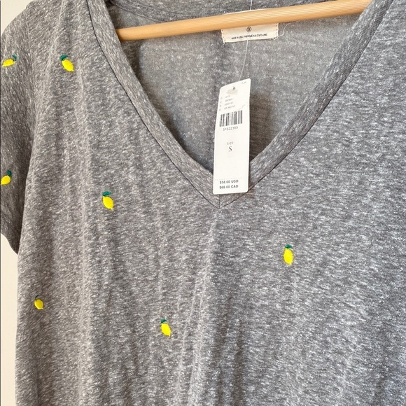 T.La Gray and Yellow Flutter Sleeve Tee - Picture 2 of 4